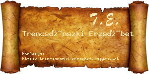 Trencsánszki Erzsébet névjegykártya