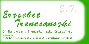 erzsebet trencsanszki business card